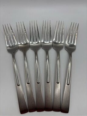 Set of 6 Oneida CENTIGRADE stainless Steel dinner forks USA